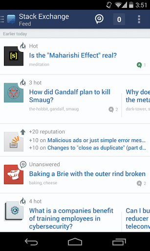 Stack Exchange - Image screenshot of android app