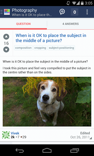 Stack Exchange - Image screenshot of android app