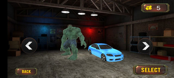بازی ماشین هالک - Gameplay image of android game