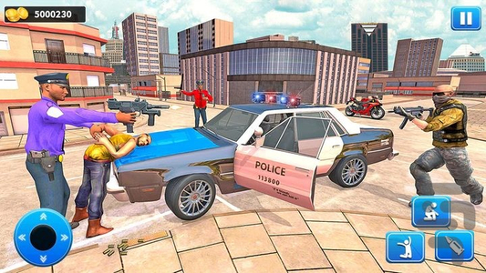 police car racing - Gameplay image of android game