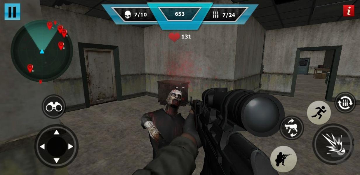 تفنگ بازی زامبی - Gameplay image of android game