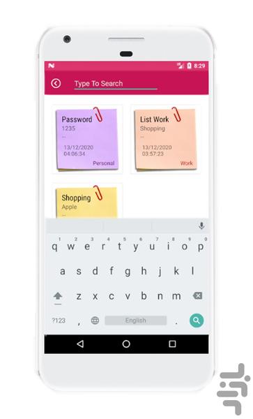 یادداشت - عکس برنامه موبایلی اندروید