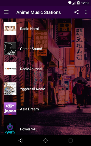 Anime Music Stations - عکس برنامه موبایلی اندروید