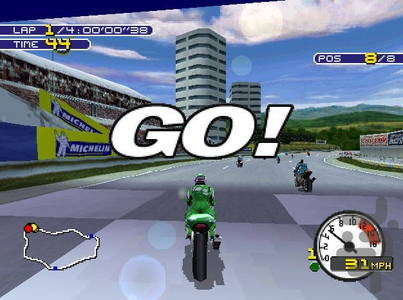 Moto Racer 2  (PS1) Gameplay 