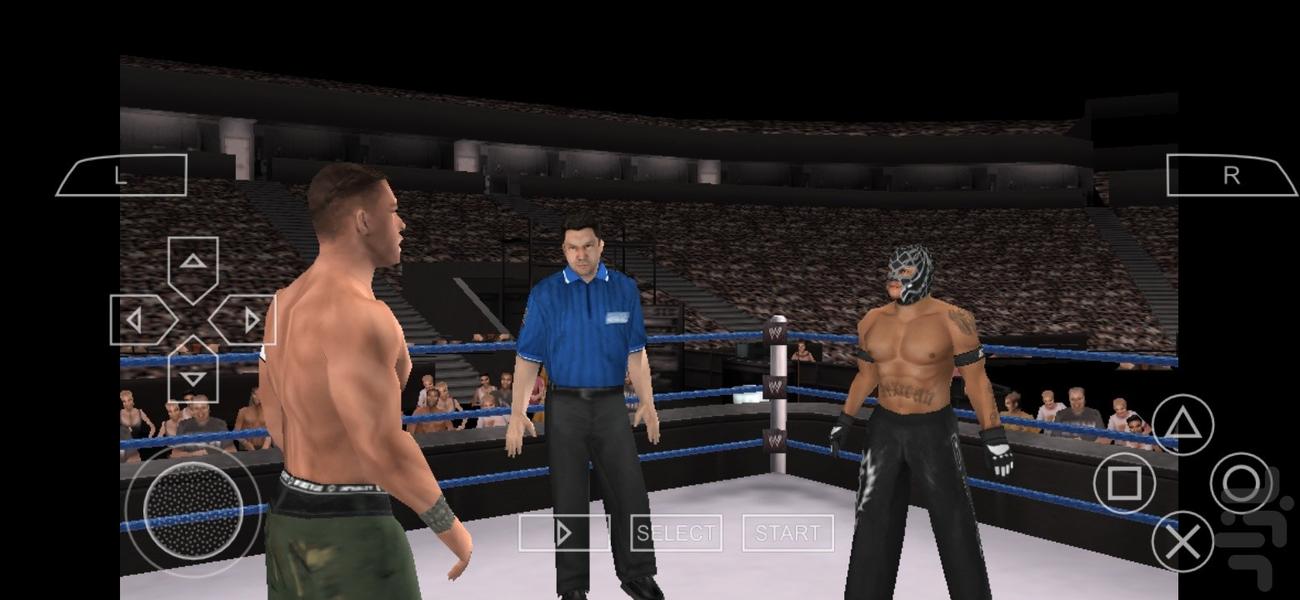 wwe smackdown vs raw 2008 featuring - Gameplay image of android game