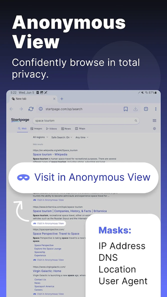 Startpage - عکس برنامه موبایلی اندروید