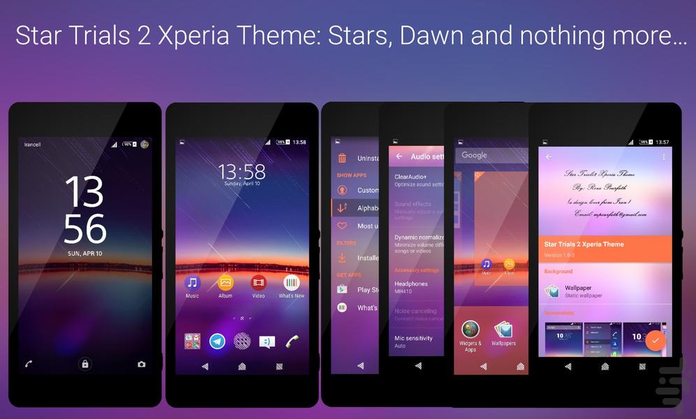 Star Trials 2 Xperia Theme - Image screenshot of android app