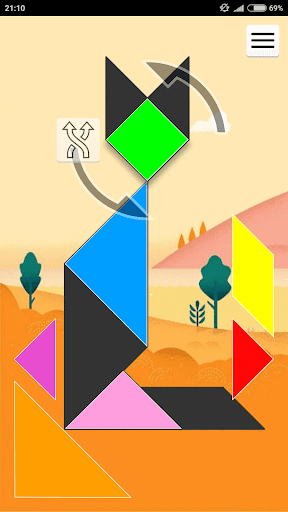 ۱۰۰۱ Tangram puzzles game - عکس بازی موبایلی اندروید