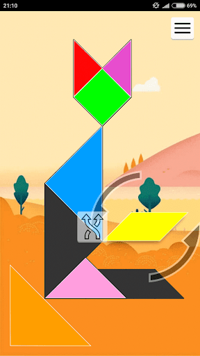 ۱۰۰۱ Tangram puzzles game - عکس بازی موبایلی اندروید