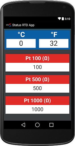 RTD Pt100 Converter - عکس برنامه موبایلی اندروید