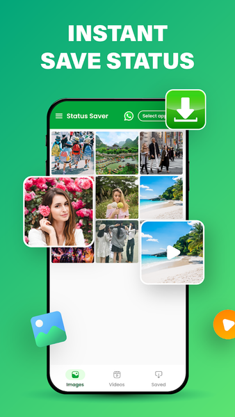 Status Saver: Story Downloader - عکس برنامه موبایلی اندروید