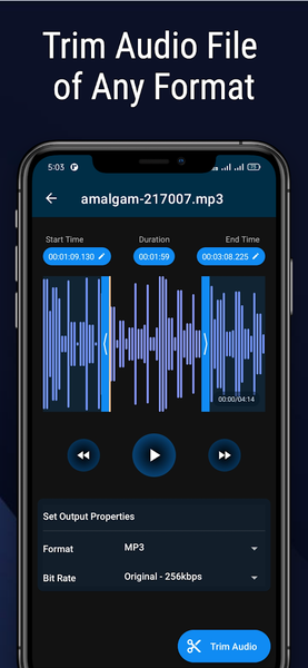 Audio Cutter Audio Joiner App - عکس برنامه موبایلی اندروید