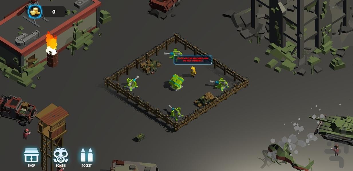 بازی دفاع در برابر زامبی - عکس بازی موبایلی اندروید