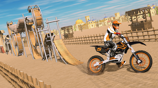Bike Games: Stunt Racing Games - Gameplay image of android game