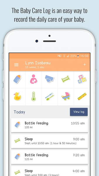 Baby Care Log & Tracker - Image screenshot of android app