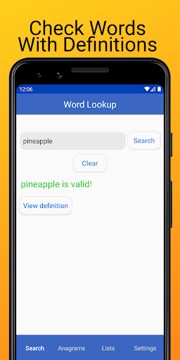 Word Checker (for Scrabble) - Gameplay image of android game