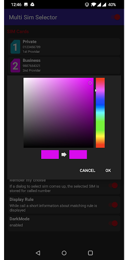 Dual Sim / Multi Sim Selector - Image screenshot of android app