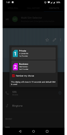Dual Sim / Multi Sim Selector - Image screenshot of android app