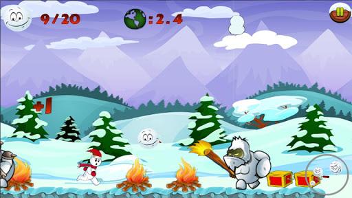 Snowman Run - Gameplay image of android game