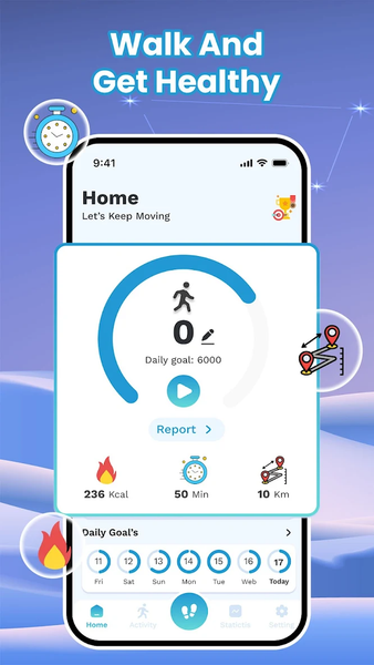 Pedometer App: Step Counter - عکس برنامه موبایلی اندروید