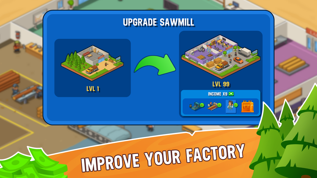 Lumber Inc Tycoon - عکس بازی موبایلی اندروید