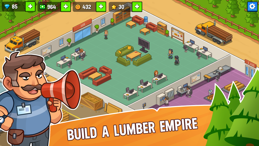 Lumber Inc Tycoon - Gameplay image of android game