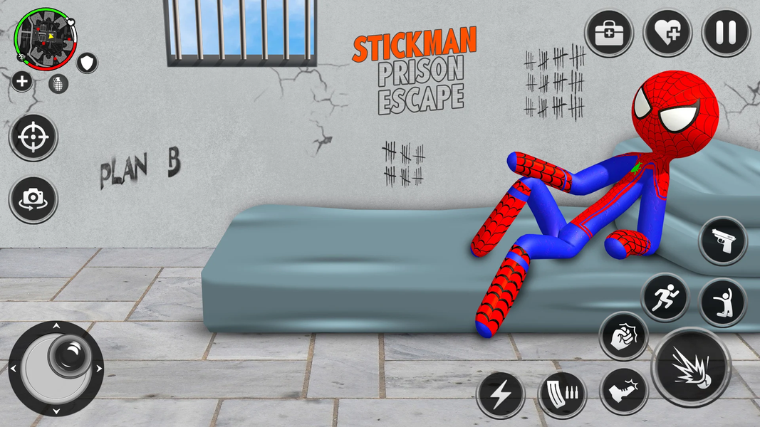 Spider Stick Hero Prison Break - Gameplay image of android game