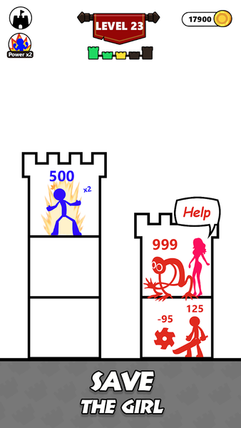 Stick Tower Hero War - Gameplay image of android game