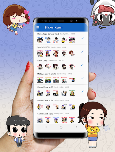 Kumpulan Sticker Keren WAStickerApps - Image screenshot of android app