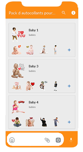 👶 Cute Baby Sticker for Whats - Image screenshot of android app