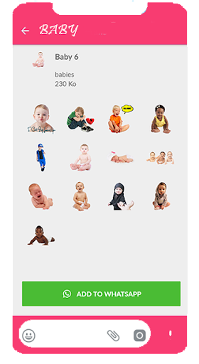 👶 Cute Baby Sticker for Whats - Image screenshot of android app