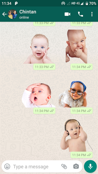 Cute Baby Stickers - عکس برنامه موبایلی اندروید