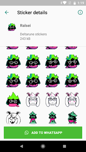 UNDERTALE and DELTARUNE stickers for WhatsApp - Image screenshot of android app