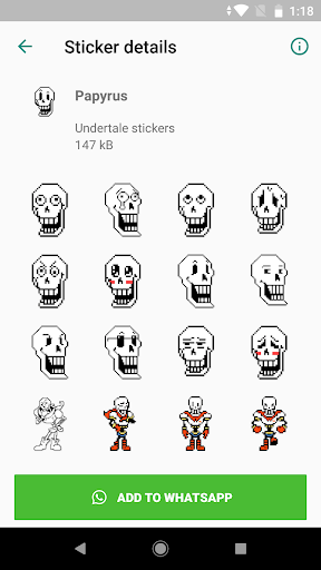 UNDERTALE and DELTARUNE stickers for WhatsApp - Image screenshot of android app