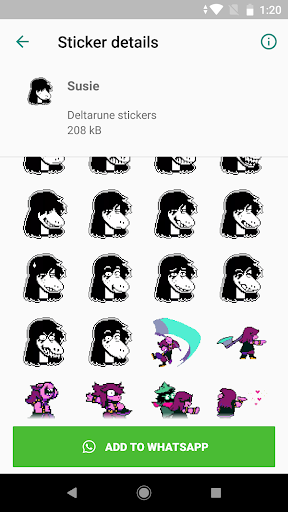 UNDERTALE and DELTARUNE stickers for WhatsApp - Image screenshot of android app