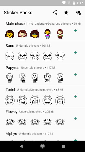 UNDERTALE and DELTARUNE stickers for WhatsApp - Image screenshot of android app