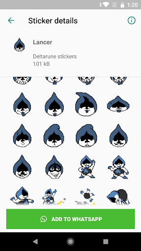 UNDERTALE and DELTARUNE stickers for WhatsApp - Image screenshot of android app