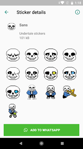 UNDERTALE and DELTARUNE stickers for WhatsApp - Image screenshot of android app