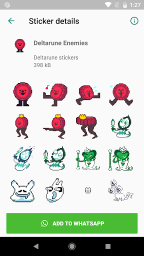 UNDERTALE and DELTARUNE stickers for WhatsApp - Image screenshot of android app