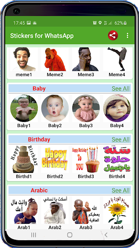 New Stickers For Whatsapp - WAStickerApps - عکس برنامه موبایلی اندروید