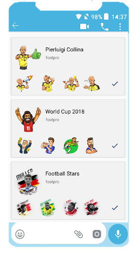 Football Players Stickers For Whatssapp - عکس برنامه موبایلی اندروید