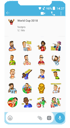 Football Players Stickers For Whatssapp - عکس برنامه موبایلی اندروید