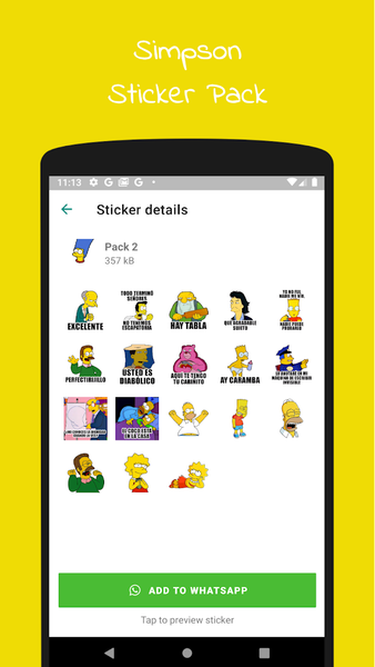 Stickers Simpson Pack 2022 - Image screenshot of android app