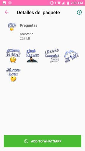 Pegatinas de amor para Whatsap - Image screenshot of android app