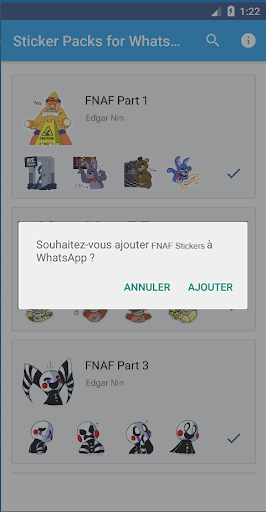 WAStickers - Fnaf Stickers - Image screenshot of android app