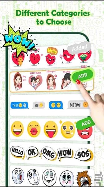 استیکر های جذاب واتساپ - Image screenshot of android app