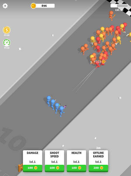 Idle Army: Stickman Gunners - Gameplay image of android game