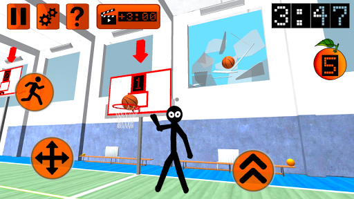 Stickman Neighbor. Basketball Basics Teacher 3D - Gameplay image of android game