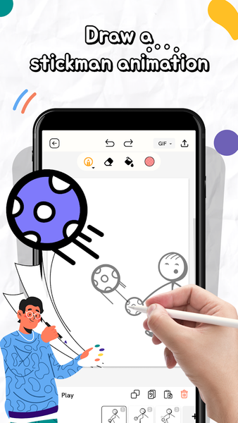 Animaker, stickman animation - Image screenshot of android app