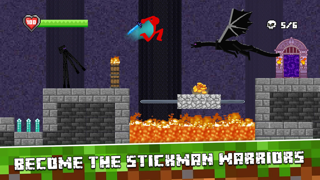 Stick vs Craft: Warrior Fight - عکس بازی موبایلی اندروید
